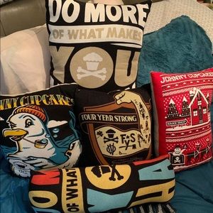 Johnny cupcake throw pillows one of a kind!